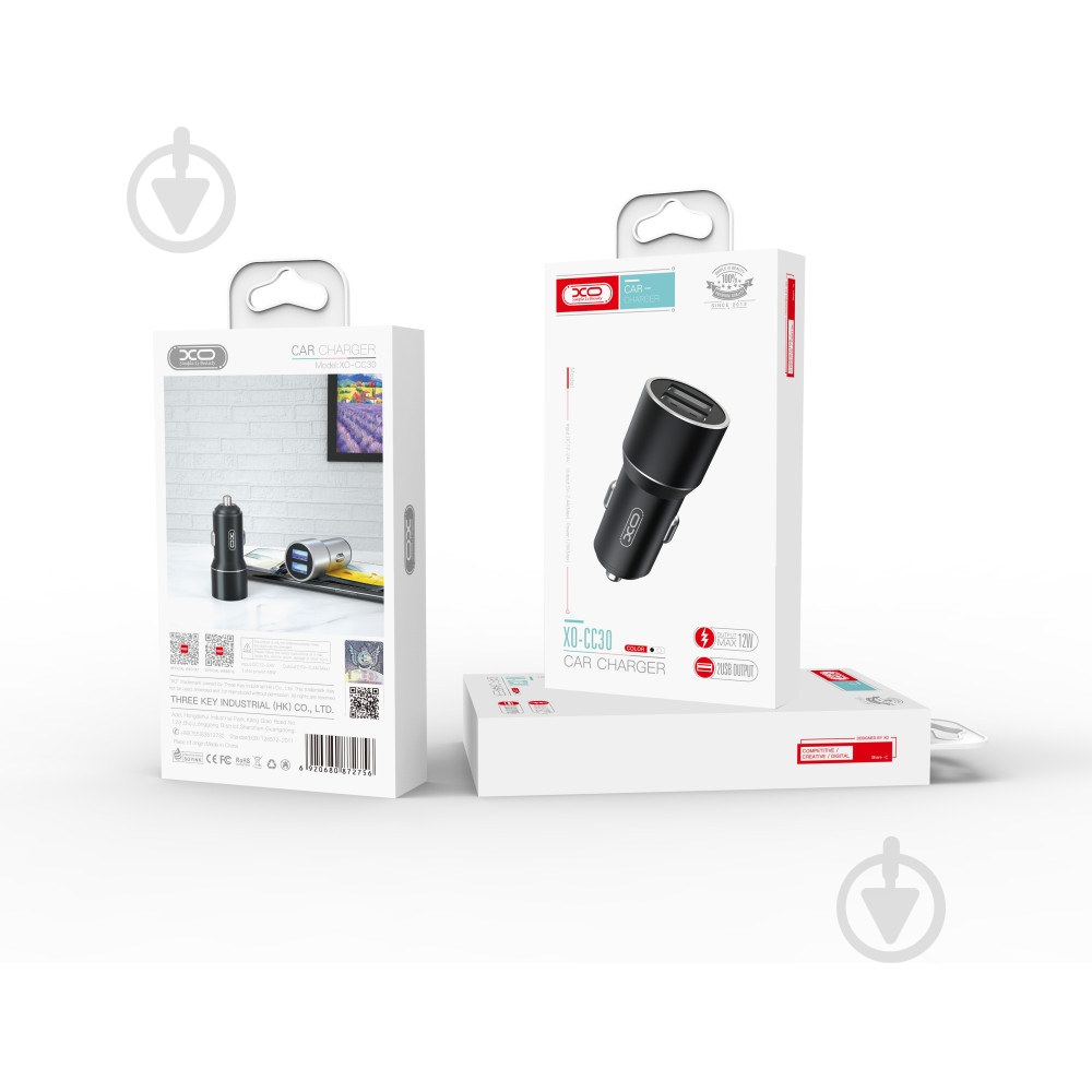Автомобильное зарядное устройство Xo CC30 Metal Car Charger Black (6920680872756) - фото 3 Автомобильное зарядное устройство Xo CC30 Metal Car Charger Black (6920680872756) - фото 3