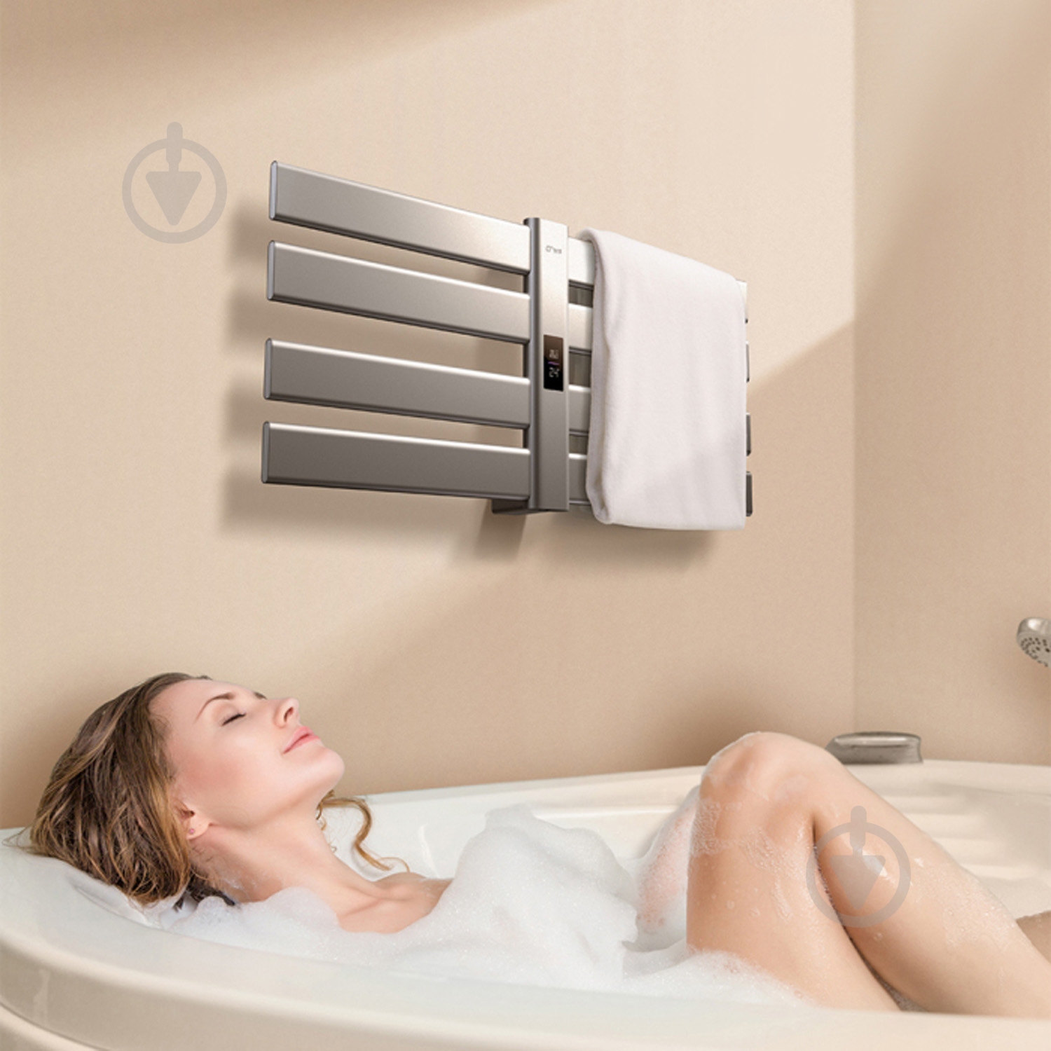 Смарт-сушилка электрическая O'WS Temperature Electric Towel Rack NEX2 (Silver) - фото 3 Смарт-сушилка электрическая O'WS Temperature Electric Towel Rack NEX2 (Silver) - фото 3
