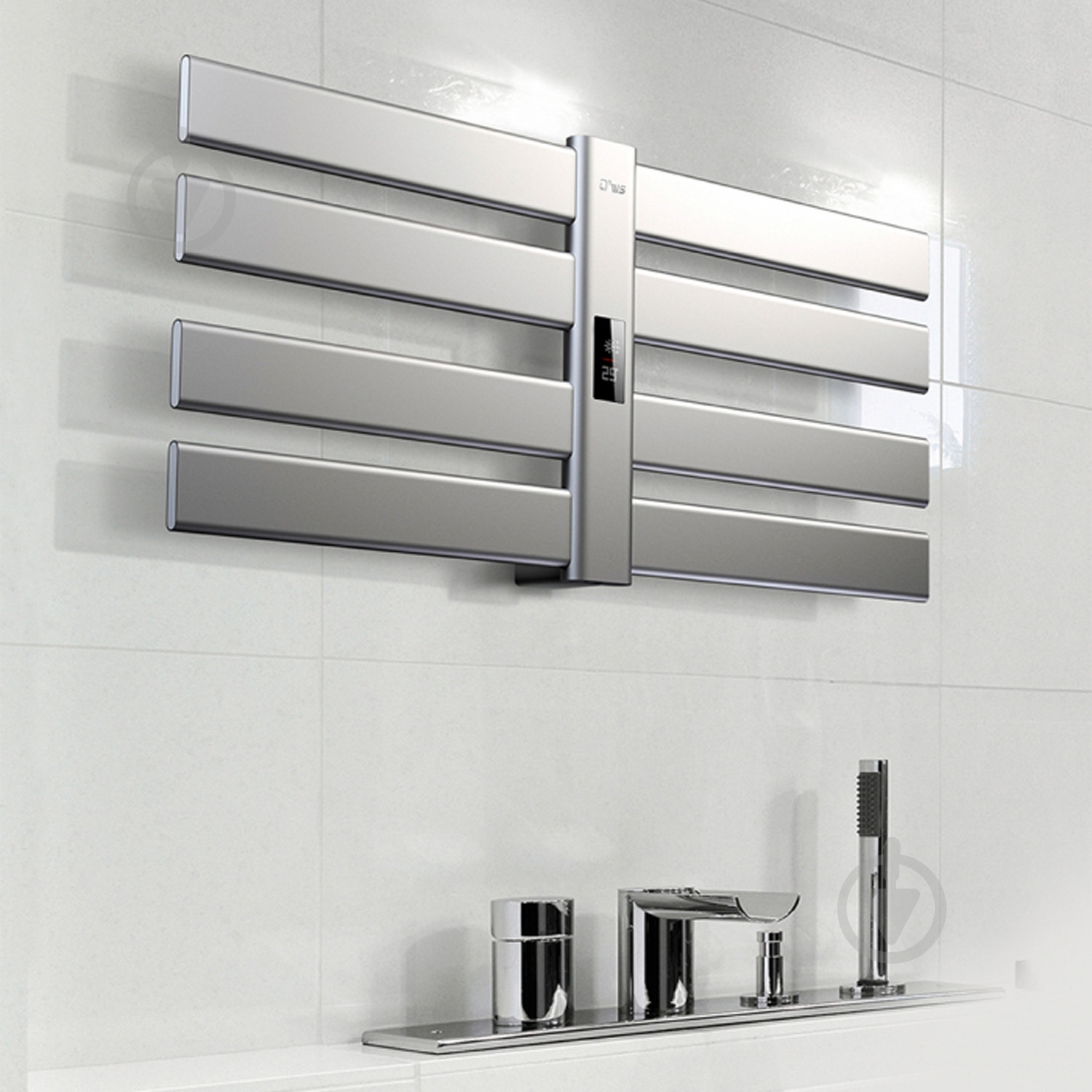 Смарт-сушилка электрическая O'WS Temperature Electric Towel Rack NEX2 (Silver) - фото 2 Смарт-сушилка электрическая O'WS Temperature Electric Towel Rack NEX2 (Silver) - фото 2