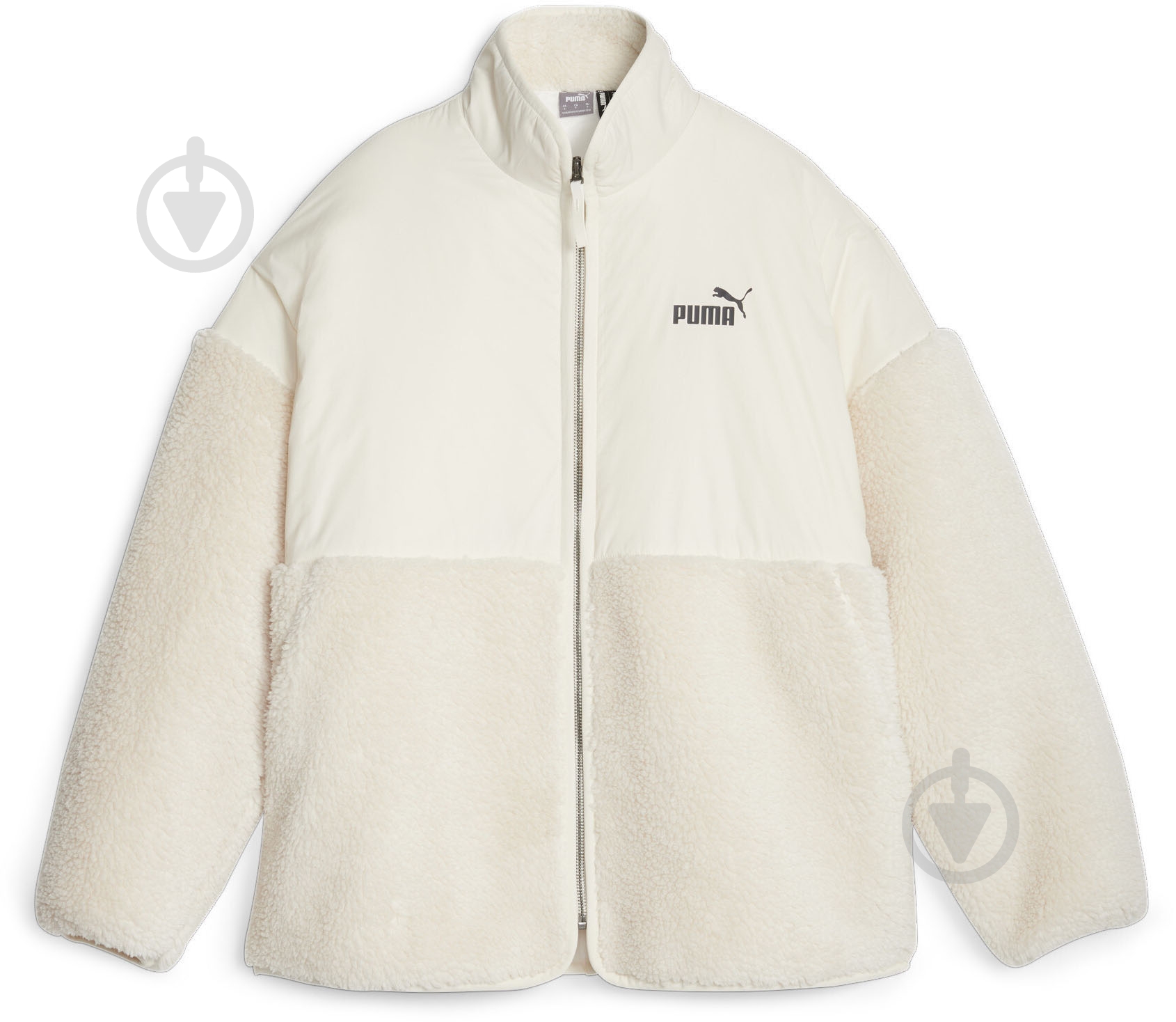 Куртка женская Puma SHERPA HYBRID JACKET 67537187 р.S бежевая - фото 1