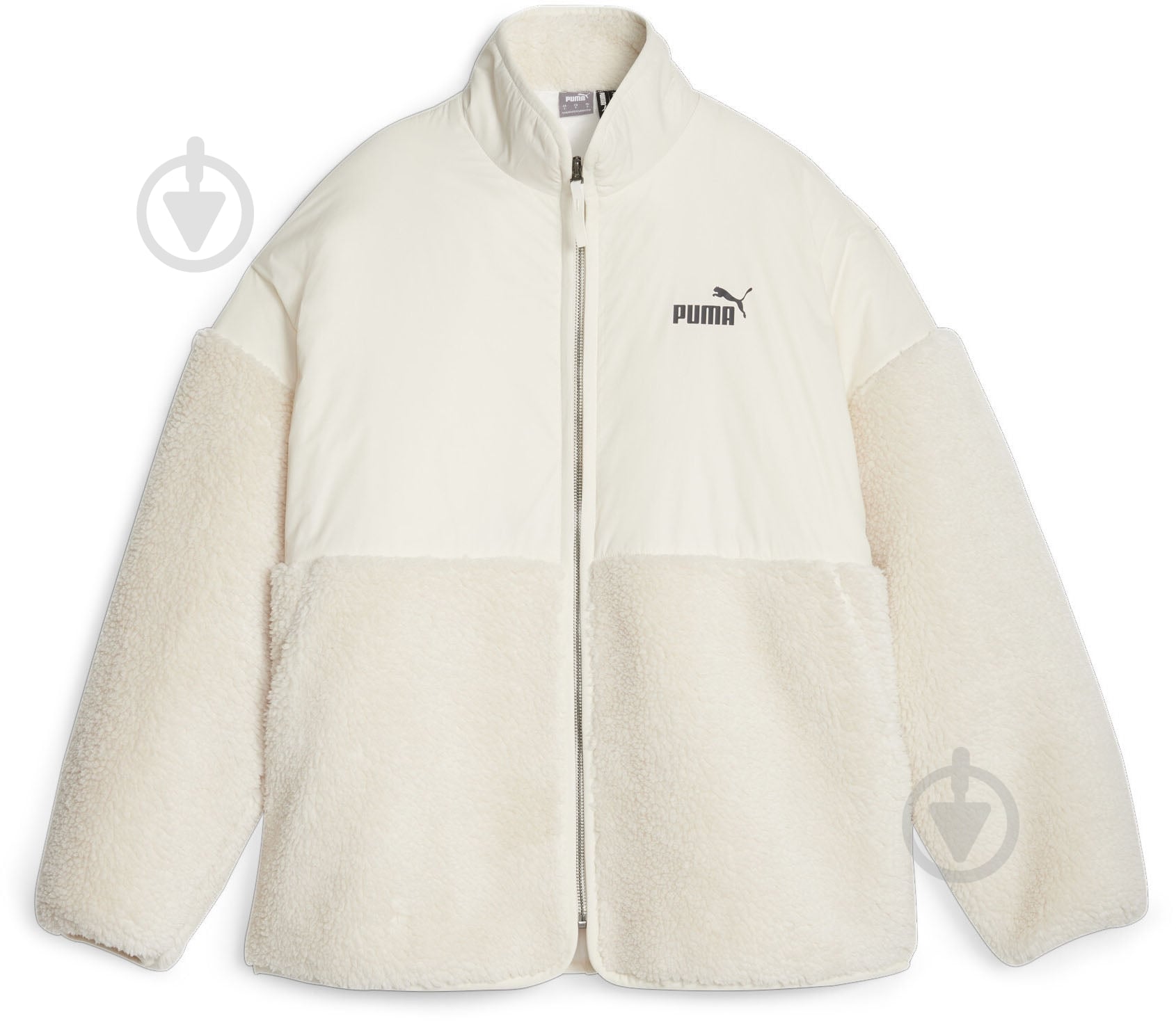 Куртка женская Puma SHERPA HYBRID JACKET 67537187 р.M бежевая - фото 1
