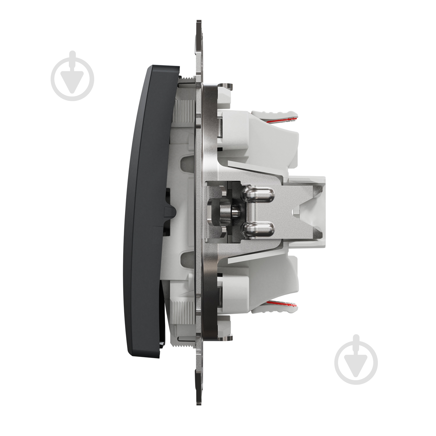 Переключатель двухклавишный проходной двухклавишный Schneider Electric Sedna Design без подсветки черный SDD114108 - фото 5