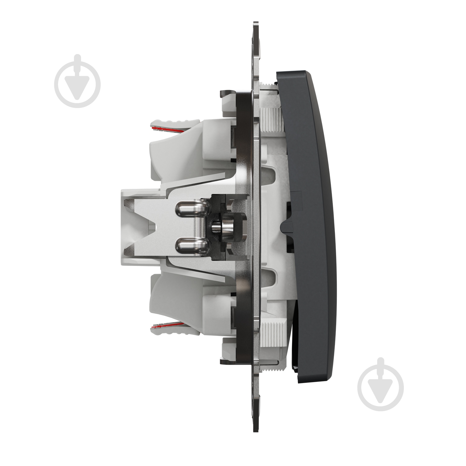 Переключатель двухклавишный проходной двухклавишный Schneider Electric Sedna Design без подсветки черный SDD114108 - фото 6