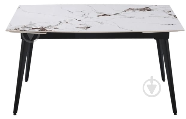 Стіл обідній Prestol Люкс 1400(2000)x800x760мм білий/чорний - фото 1 Стіл обідній Prestol Люкс 1400(2000)x800x760мм білий/чорний - фото 1