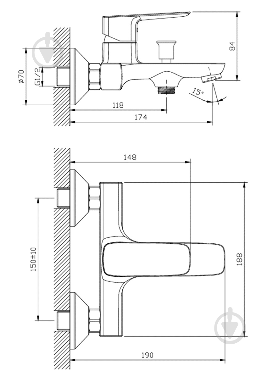 Смеситель для ванны ScandiSPA Snotra хром - фото 6 Смеситель для ванны ScandiSPA Snotra хром - фото 6