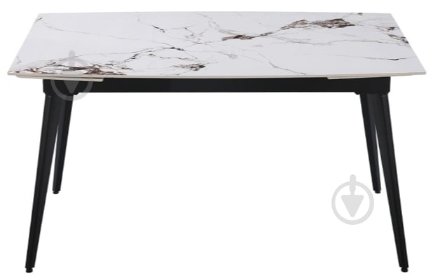 Стіл обідній Prestol Люкс 1200(1800)x800x760мм білий/чорний - фото 1 Стіл обідній Prestol Люкс 1200(1800)x800x760мм білий/чорний - фото 1