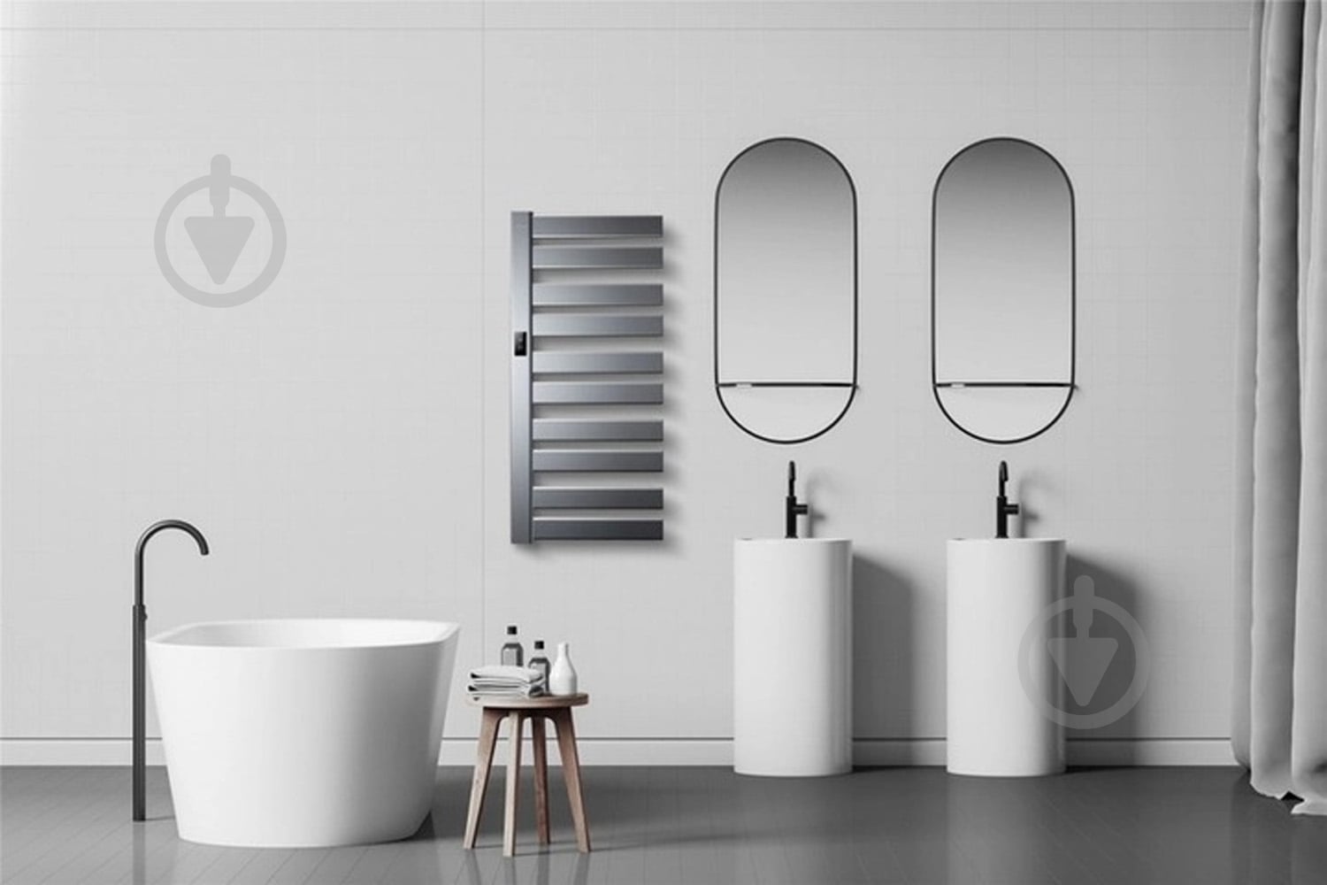 Смарт-сушилка электрическая O'WS Temperature Electric Towel Rack NEX1 Left wire (Grey) - фото 6