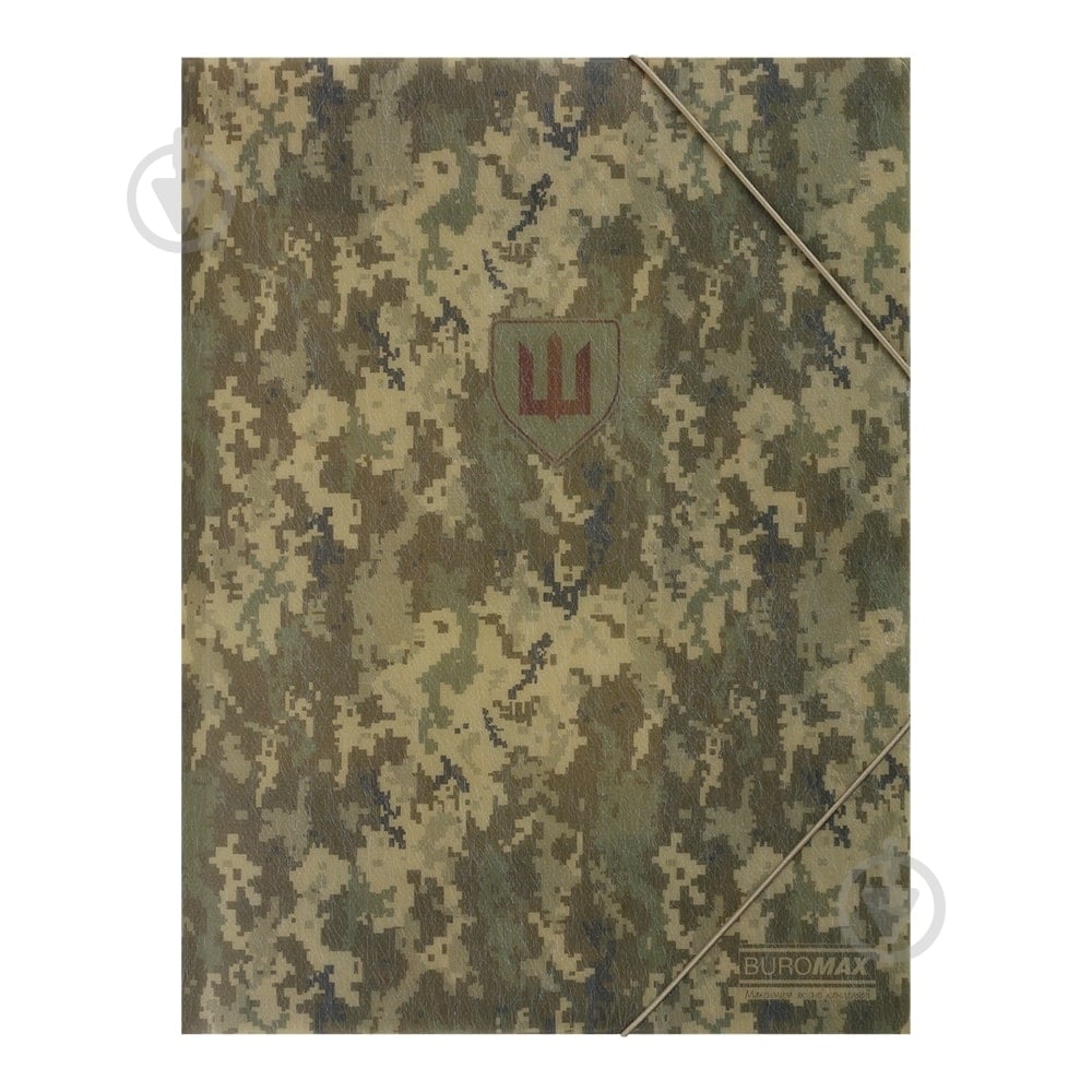 Папка на резинці MILITARY А4 зелений Buromax BM.3908-04 - фото 1