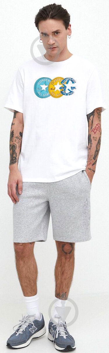 Футболка Converse CHUCK PATCH DISTORT TEE 10025973-A02 р.XL белый - фото 5