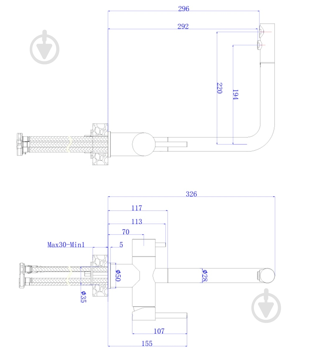 Змішувач для кухні Modi з підключенням до фільтру BW6047 хром - фото 8 Змішувач для кухні Modi з підключенням до фільтру BW6047 хром - фото 8