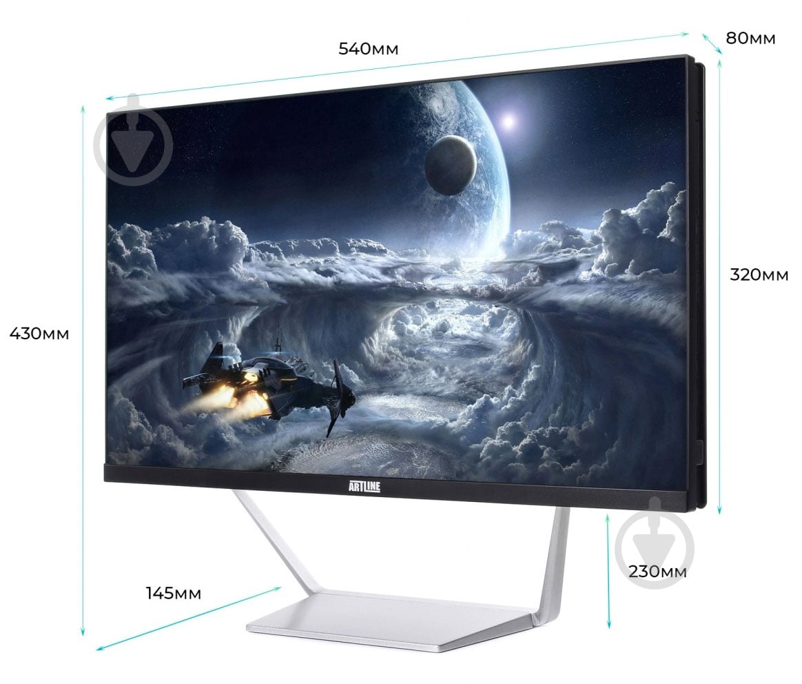 Моноблок Artline Business M63 23,8 (M63v02) black/silver - фото 9