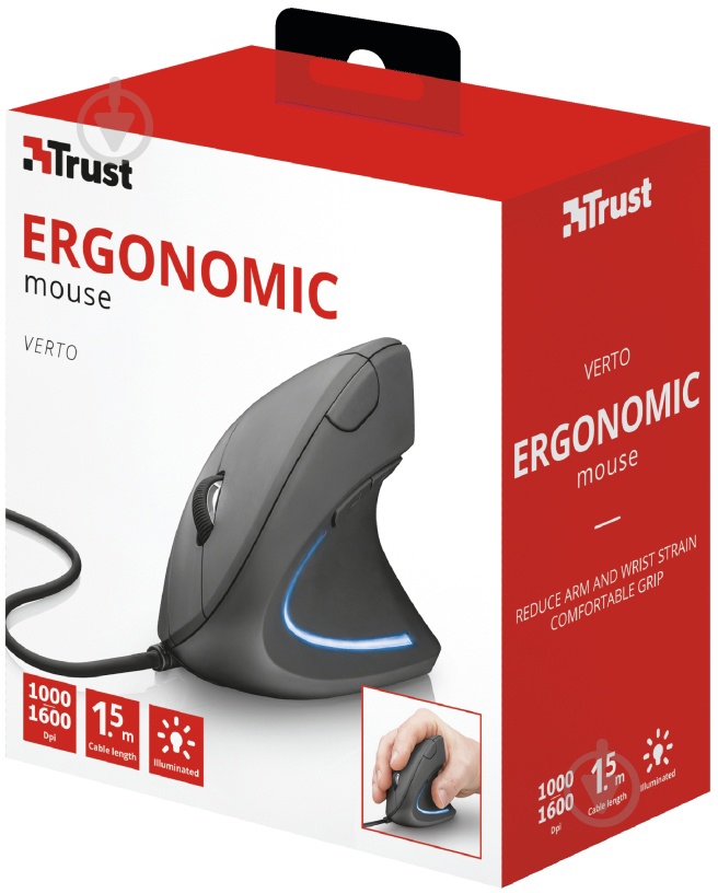 Мышка Trust VERTO ERGO grey (22885) - фото 8 Мышка Trust VERTO ERGO grey (22885) - фото 8