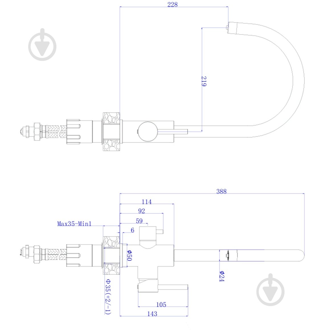 Змішувач для кухні Modi з підключенням до фільтру BW7804B хром - фото 5 Змішувач для кухні Modi з підключенням до фільтру BW7804B хром - фото 5