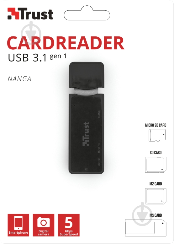 Кардридер Trust Nanga USB 3.1 (21935) - фото 3