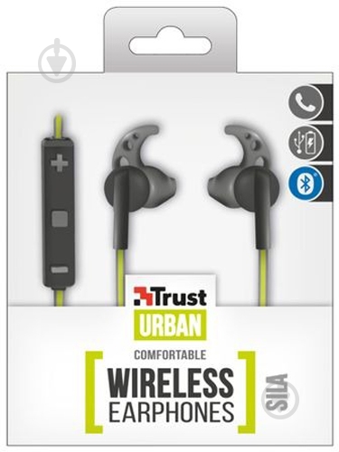 Наушники Trust SILA BT GREY-LIME black (21770) - фото 3 Наушники Trust SILA BT GREY-LIME black (21770) - фото 3