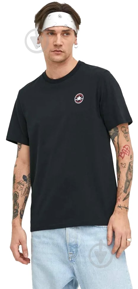 Футболка Converse MINI CHUCK PATCH TEE 10026565-A02 р.XS черный - фото 2