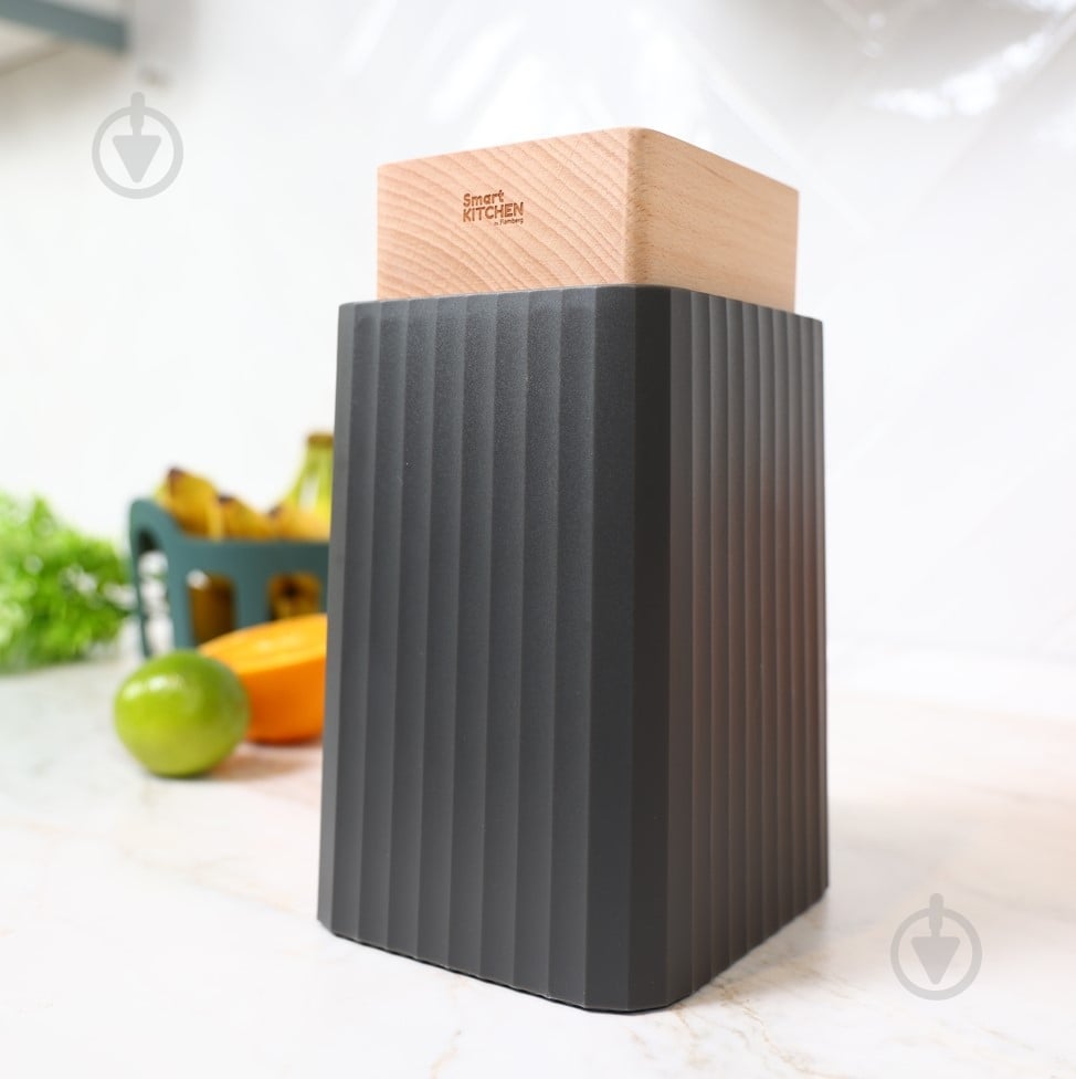 Підставка для ножів Smart Kitchen by Flamberg Bright Charcoal 21,8х13,2х12,2 см - фото 11