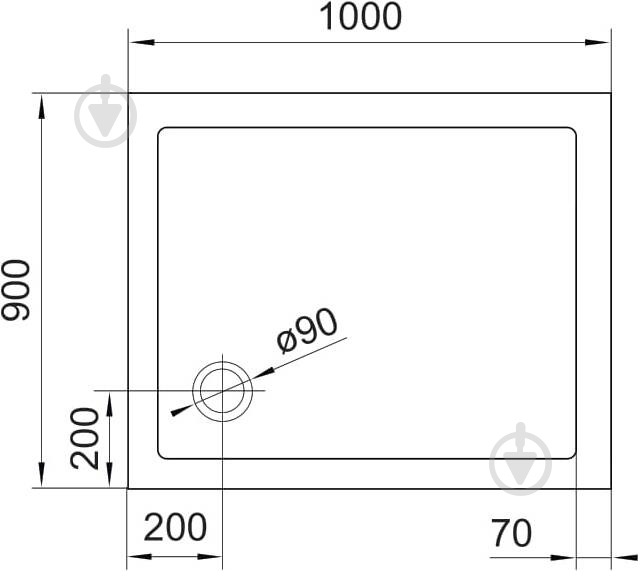 Поддон душевой Eger SMC 90х100 см 599-1090S - фото 3 Поддон душевой Eger SMC 90х100 см 599-1090S - фото 3