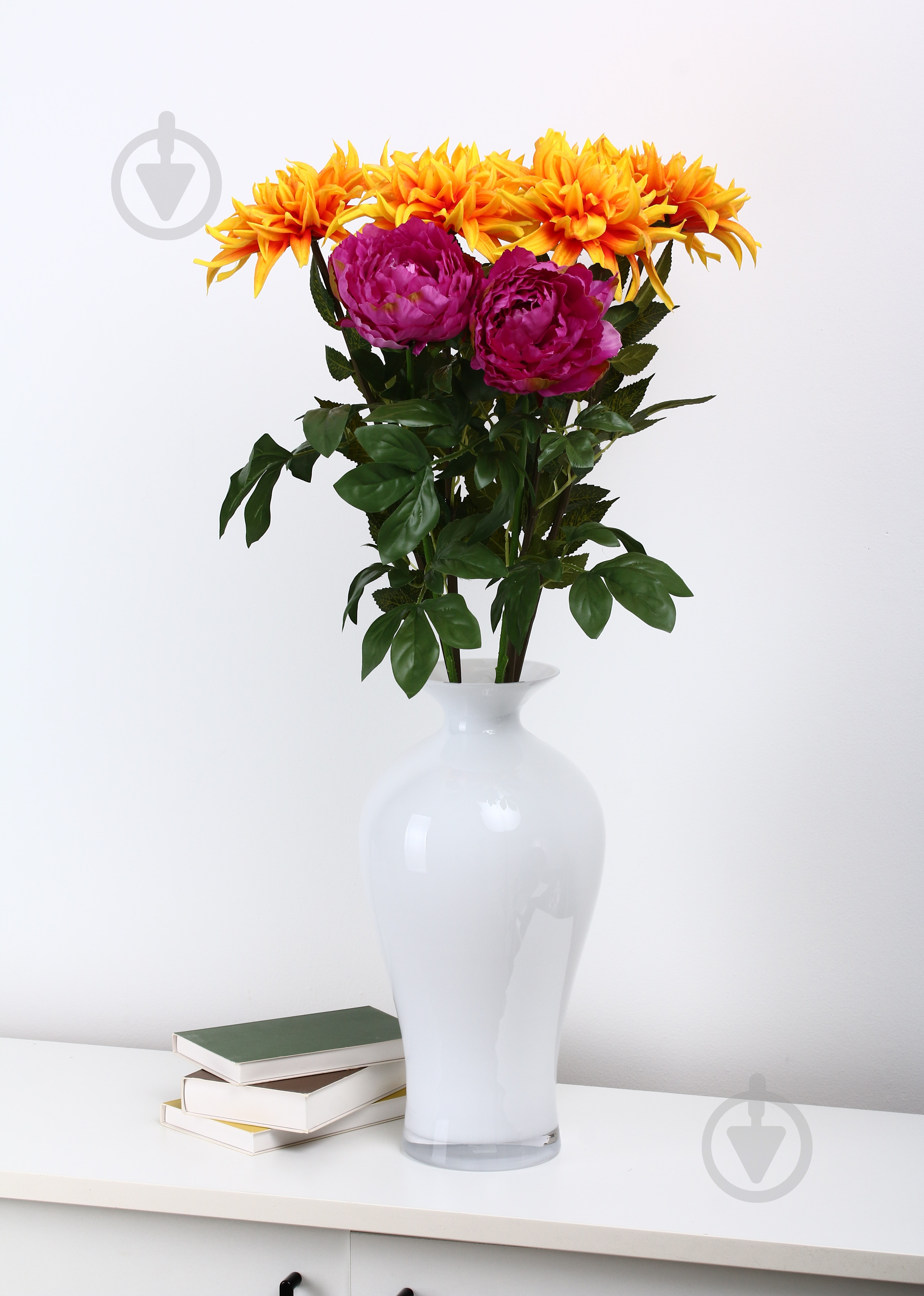 Ваза скляна Wrzesniak Glassworks Hydria 42 см біла 17-9754A - фото 4