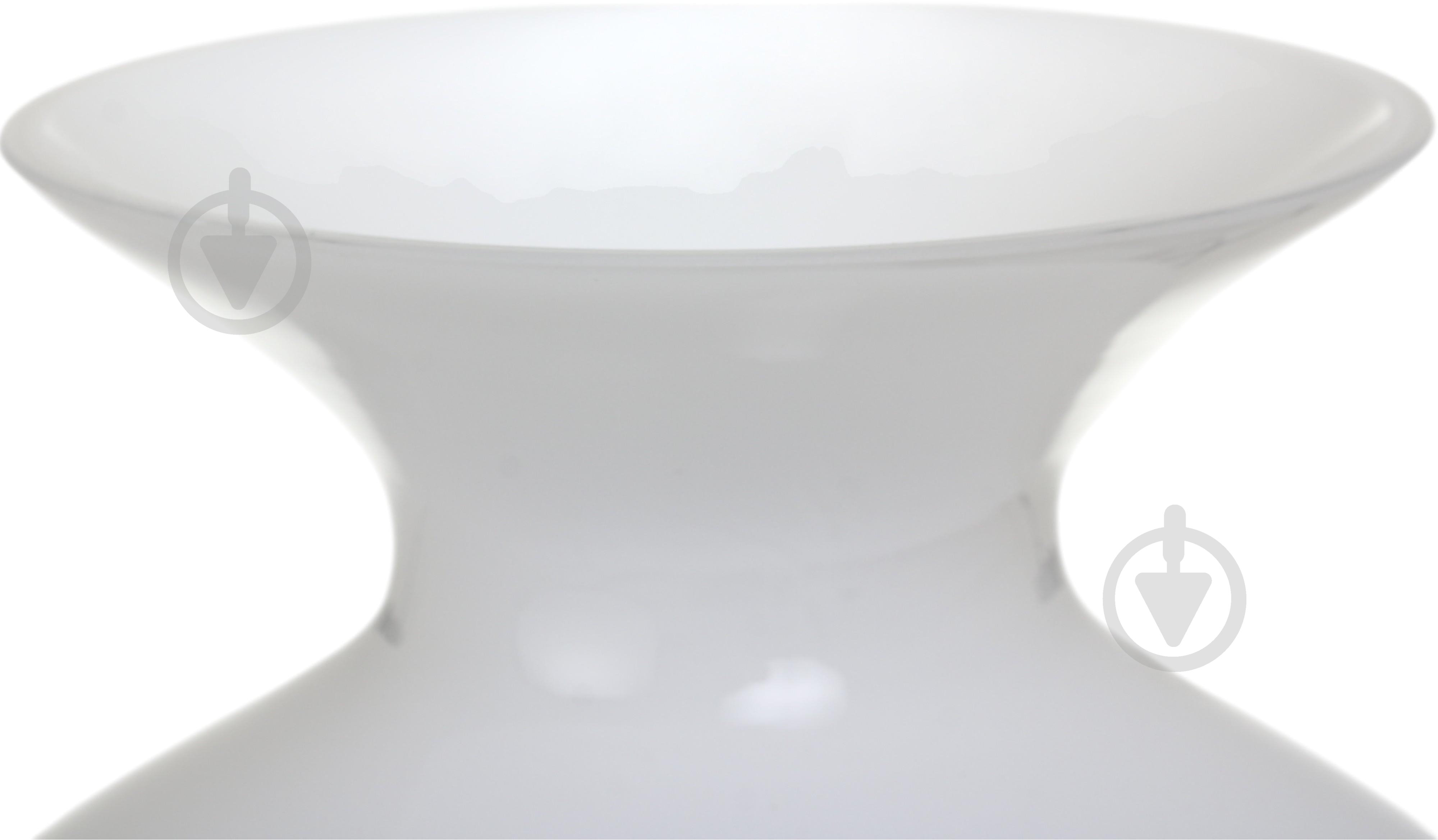 Ваза скляна Wrzesniak Glassworks Hydria 42 см біла 17-9754A - фото 3