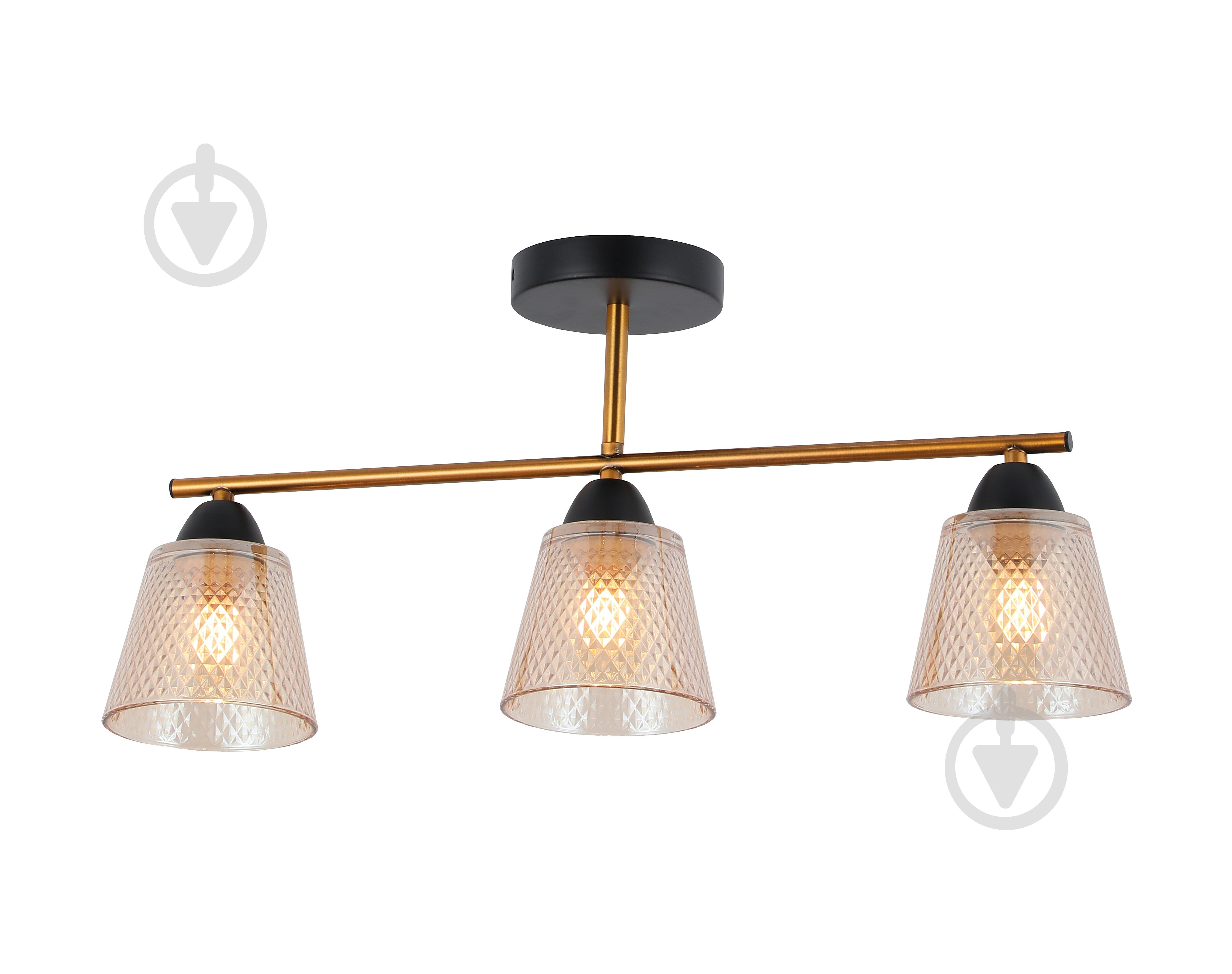 Люстра WunderLicht 3x60 Вт E27 черный с золотистым OM8305-33 - фото 1 Люстра WunderLicht 3x60 Вт E27 черный с золотистым OM8305-33 - фото 1