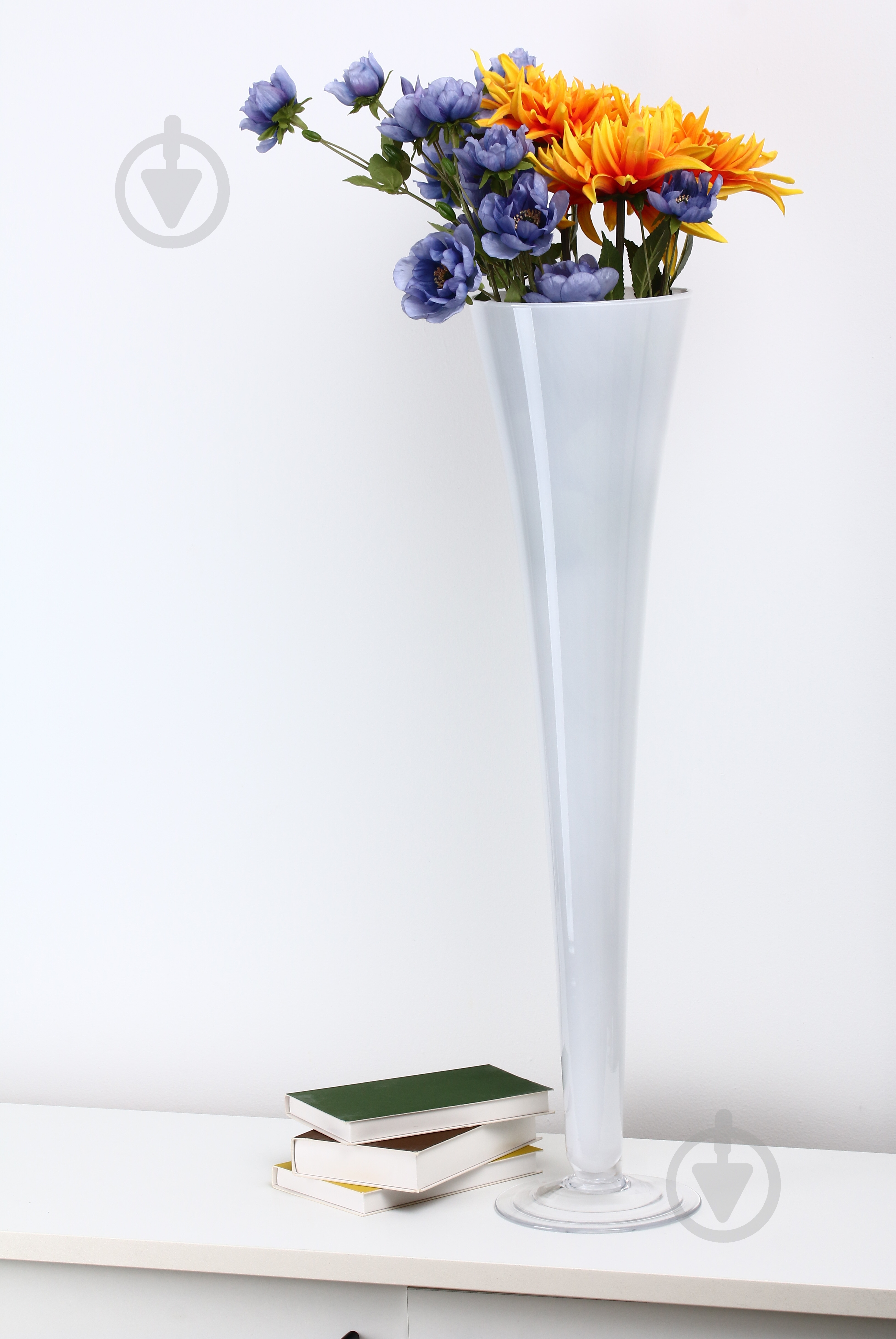 Ваза стеклянная Wrzesniak Glassworks Kalos 80 см белая 21-414 - фото 3