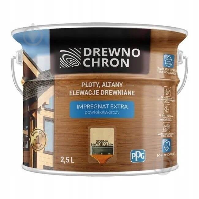 Просочувач Drewnochron Impregnat Extra Тік напівмат 2,5 л 2,69 кг - фото 1