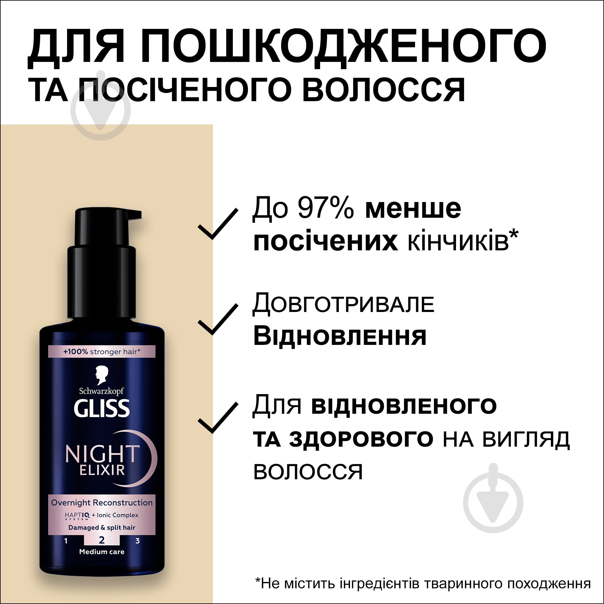 Сыворотка GLISS Глубокое Восстановление Night Elixir 100 мл - фото 4 Сыворотка GLISS Глубокое Восстановление Night Elixir 100 мл - фото 4