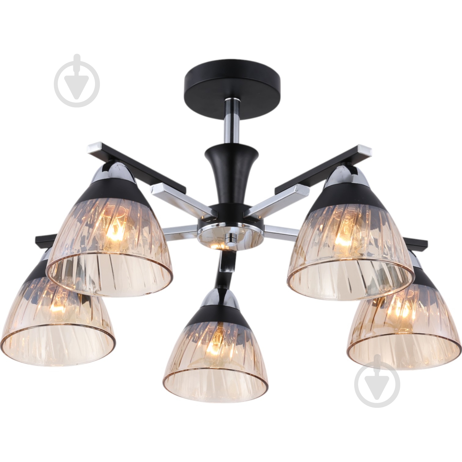 Люстра Blitz 5x60 Вт E27 черный хром 5208-45 - фото 1