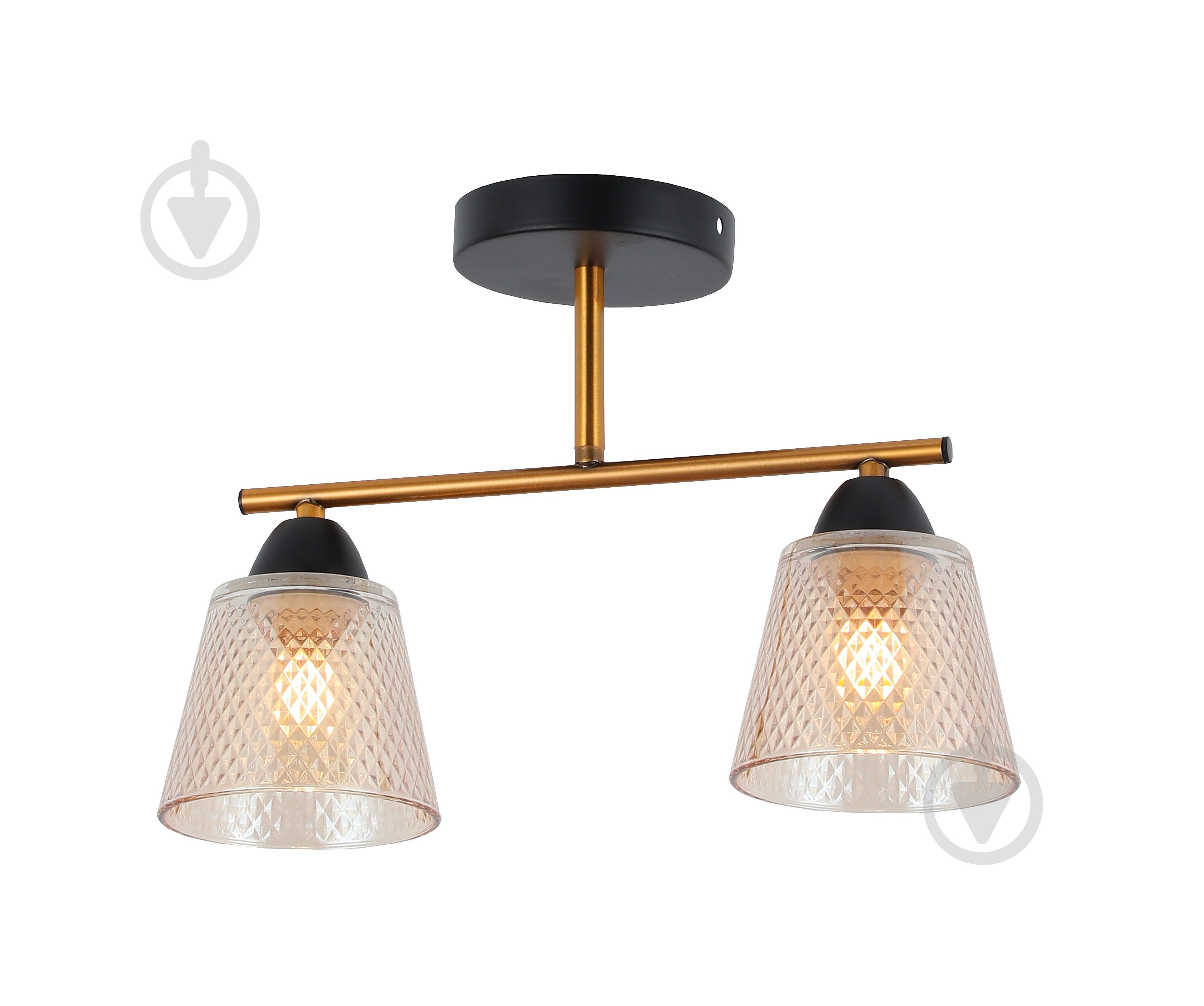 Люстра WunderLicht 2x60 Вт E27 черный с золотистым OM8305-32 - фото 1 Люстра WunderLicht 2x60 Вт E27 черный с золотистым OM8305-32 - фото 1