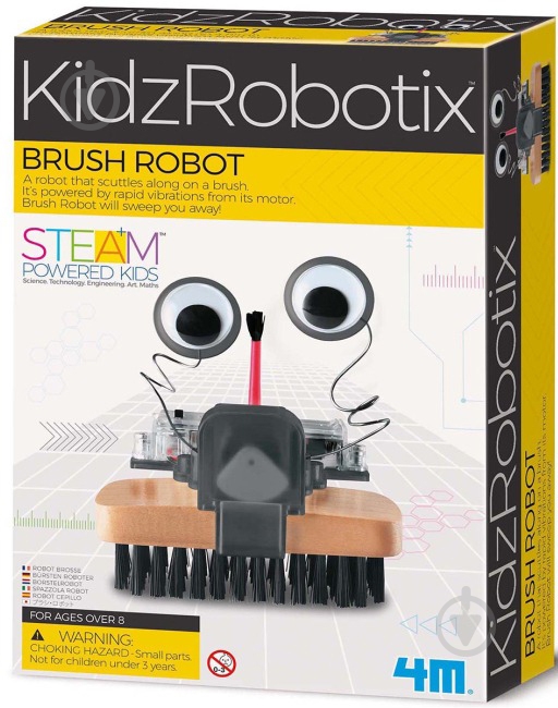 Научно-игровой набор 4M KidzRobotix Робот-щітка 00-03282 - фото 1