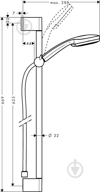 Душевой набор Hansgrohe Monsoon Vario 27334400 - фото 2