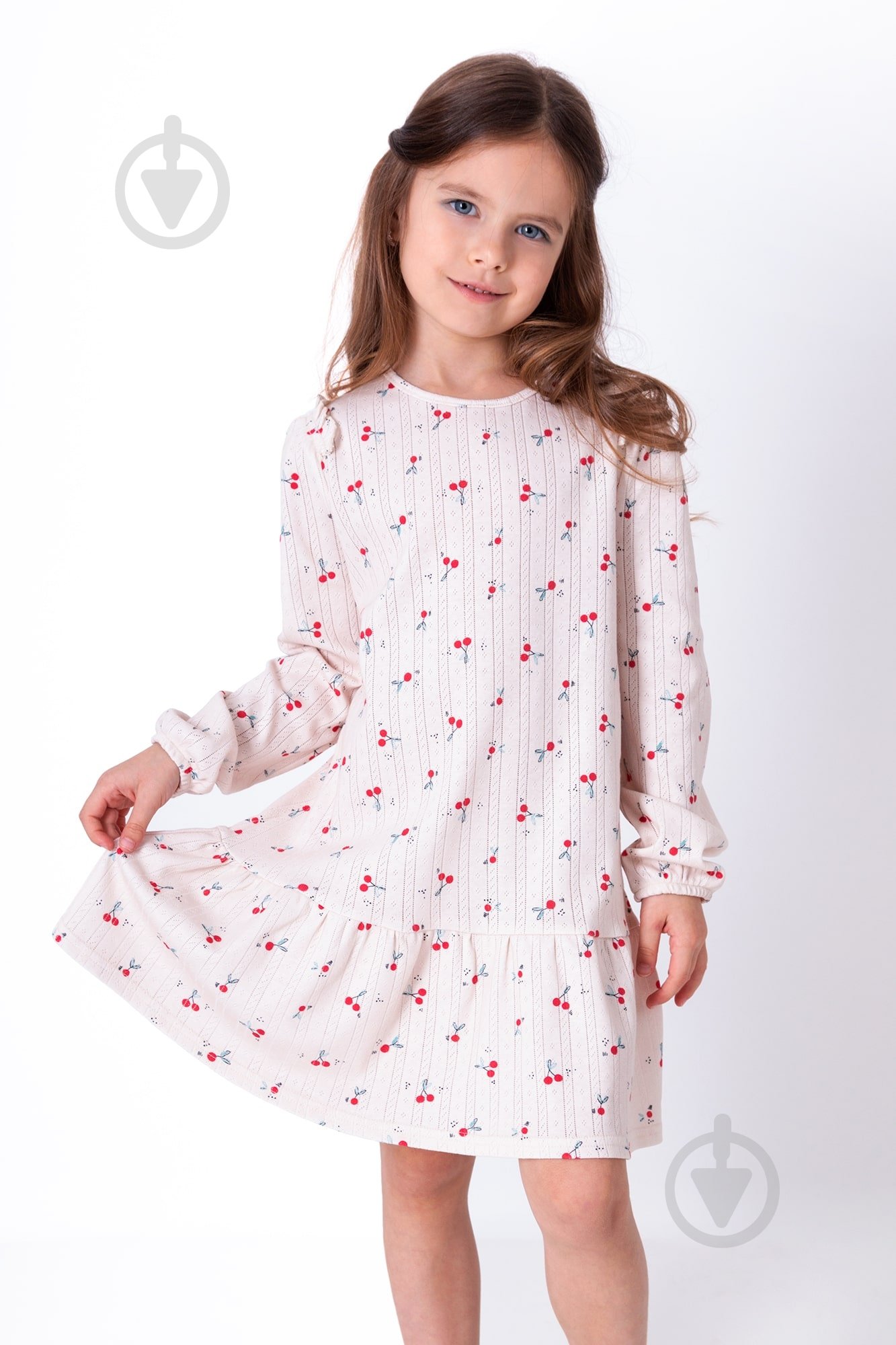 Платье Mevis р.98 бежевый с рисунком - фото 1