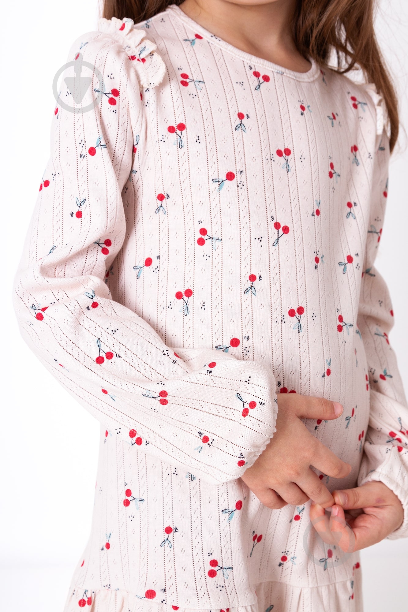 Платье Mevis р.110 бежевый с рисунком - фото 3