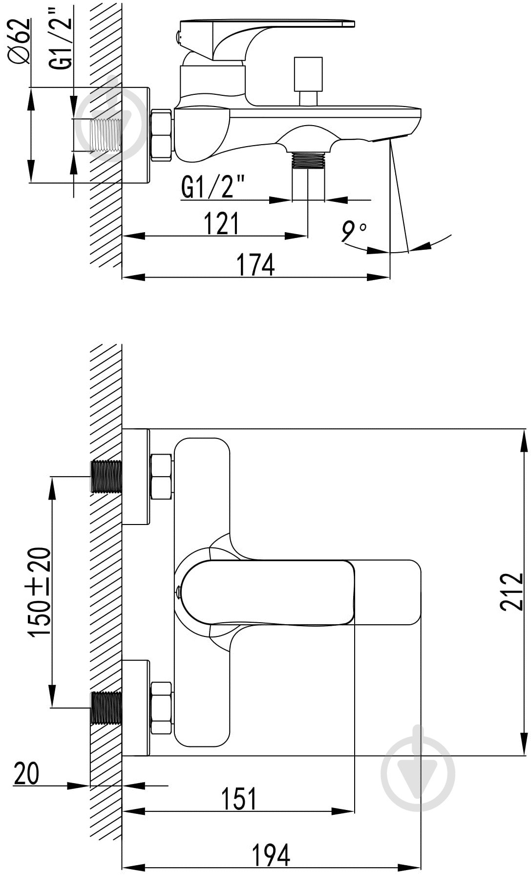 Смеситель для ванны Imprese Bilina 10225 - фото 2 Смеситель для ванны Imprese Bilina 10225 - фото 2