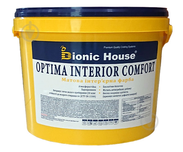 Фарба акрилова Bionic House Optima Interior Сomfort мат 10 л 14 кг - фото 2