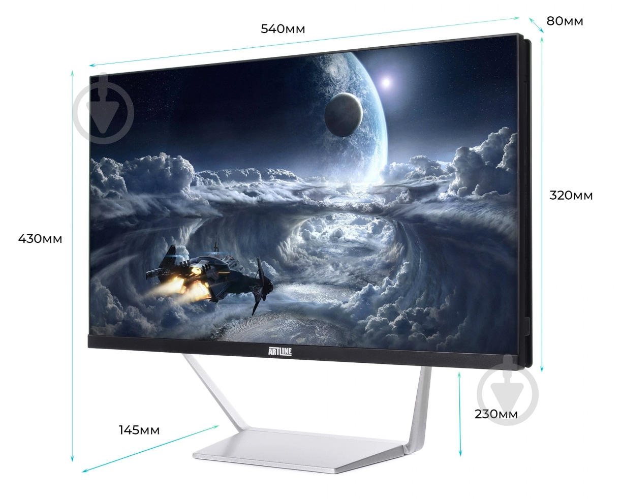 Моноблок Artline Business M65 23,8 (M65v06Win) black/silver - фото 8