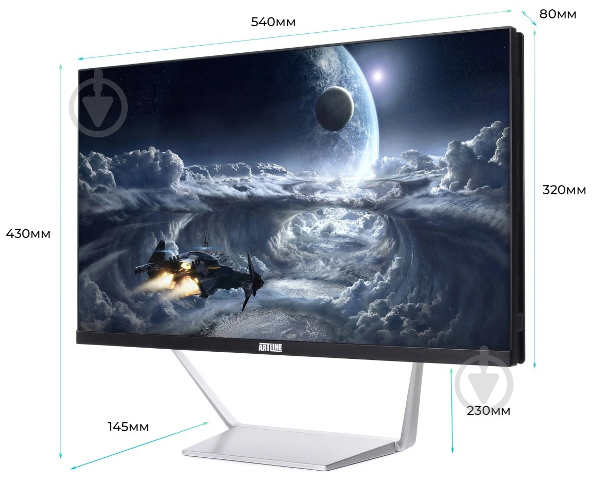 Моноблок Artline Business M65 23,8 (M65v08) black/silver - фото 4