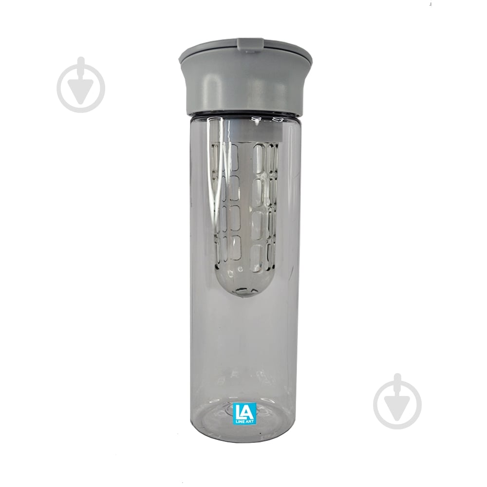 Бутылка для воды Line Art Clear 800 мл (20223LA-07) серый - фото 1