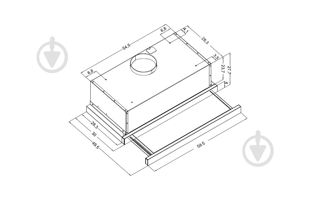 Вытяжка Pyramida ATH 60 S (1150) GBL - фото 7