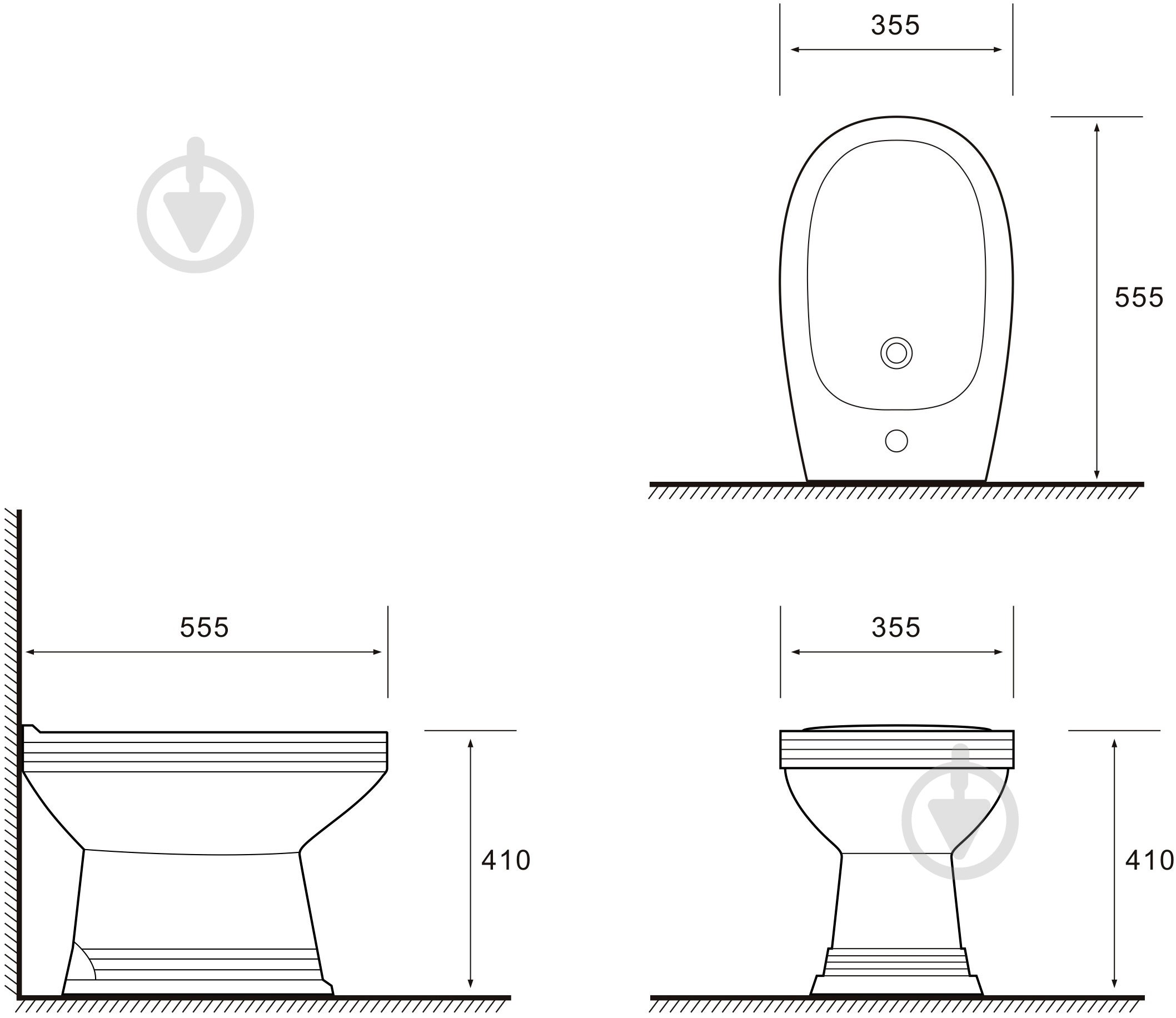 Биде напольное VOLLE Barco 13-88-204 - фото 2