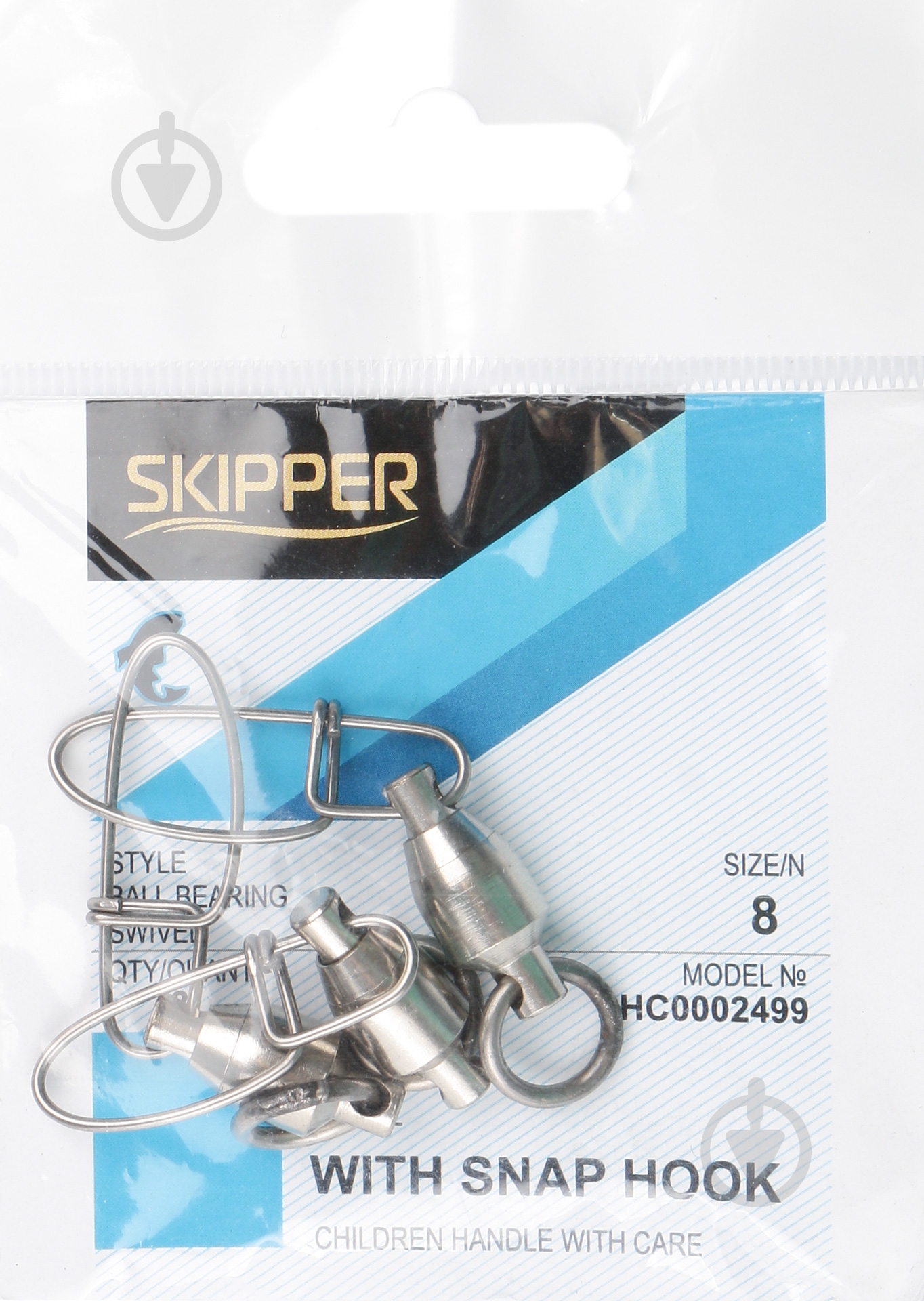 Вертлюг с застежкой Skipper 3 шт. №8 - фото 3 Вертлюг с застежкой Skipper 3 шт. №8 - фото 3