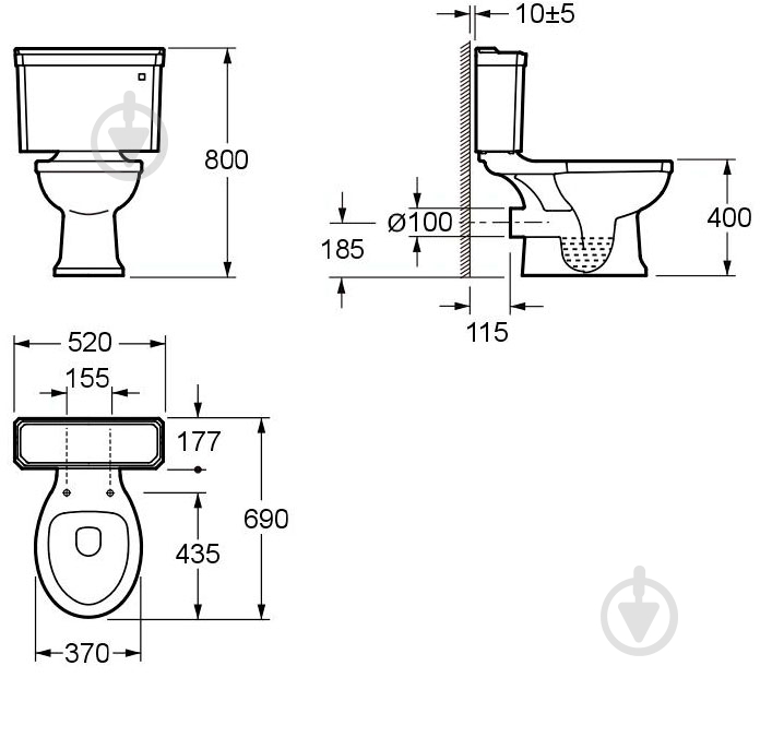Унитаз VOLLE Don Grandes 13-13-132 - фото 2