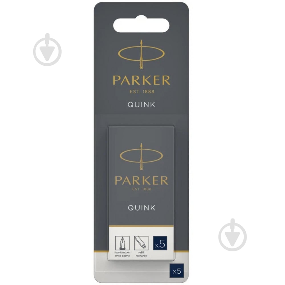 Картридж для пір’яних ручок 11 416BLB 75,6 мм 1,3 мм синій 97831 Parker 5 шт. - фото 1 Картридж для пір’яних ручок 11 416BLB 75,6 мм 1,3 мм синій 97831 Parker 5 шт. - фото 1