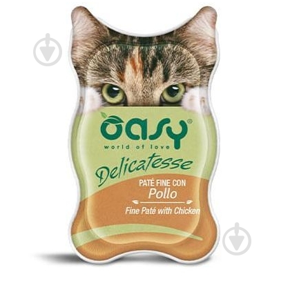 Корм вологий для котів OASY делікатес з куркою 85 г - фото 1