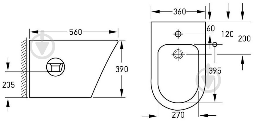 Биде напольное VOLLE Nemo 13-17-046 - фото 4