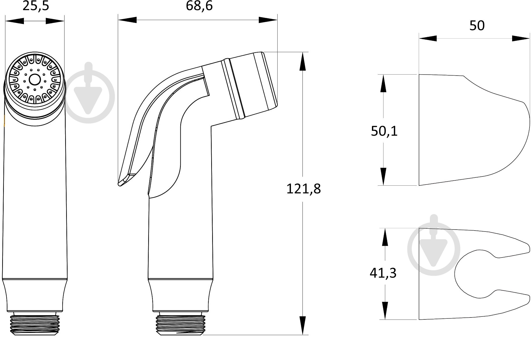 Набор для гигиенического душа VOLLE Nemo 15144100 - фото 3