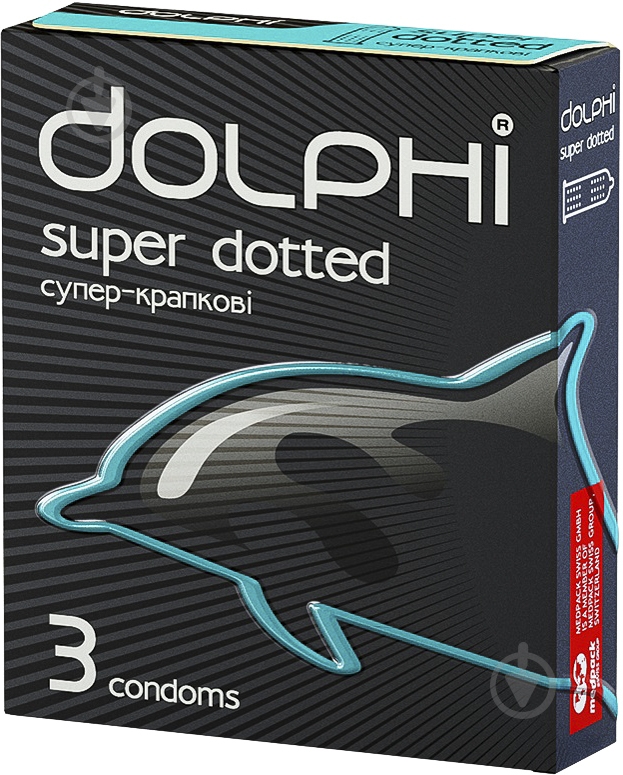Презервативи Dolphi Super dotted 3 шт. - фото 1