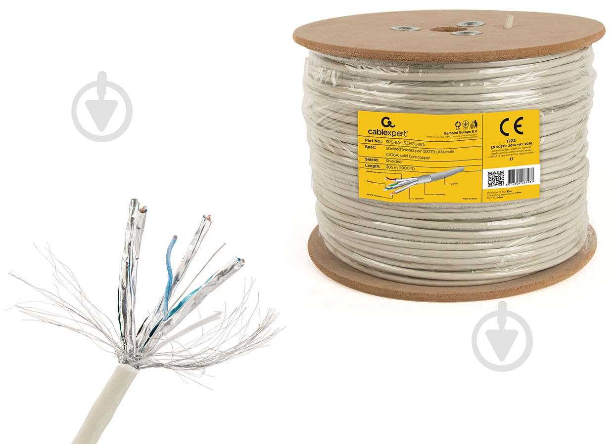 Кабель FTP Cablexpert SPC-6A-LSZHCU-SO мідь - фото 3