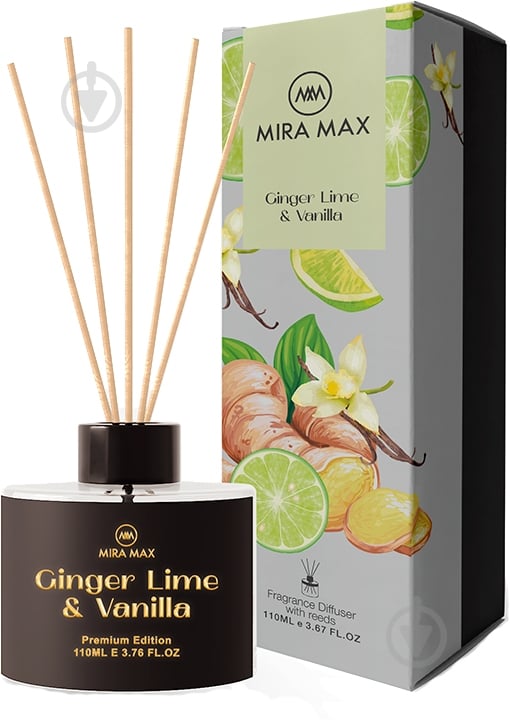 Аромадиффузор MIRA MAX для помещений Ginger Lime & Vanilla 110 мл - фото 1